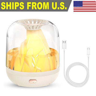 Cute Fire Aroma Diffuser, Essential Oil, Air Humidifier, LED Aromatherapy