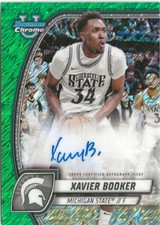 2024-25 Bowman Chrome Xavier Booker Green Refractor Auto SP RC UCLA Bruins