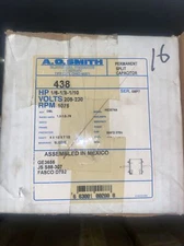 AO SMITH 438 1/6-1/8-1/10HP 1075 RPM 208-230 VOLTS
