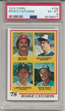 1978 TOPPS #708 ROOKIE CATCHERS , PSA 6 EX-MT, DALE MURPHY RC,  FRESHLY GRADED