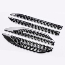 Adhesivo para guardabarros de carrocería de puerta lateral de coche estilo fibra de carbono daga emblema decoración