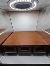 Vintage Audio Cassette 42 Tape Storage Holder Case 3 Drawer Faux Wood Grain