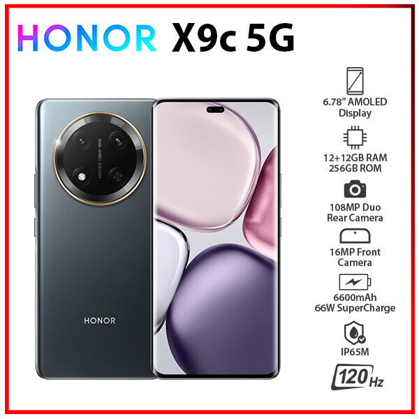 Unlocked) HONOR X9c 5G 12GB+256GB BLACK Dual SIM Octa Core