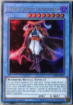 Yu-Gi-Oh! - Litmus Doom Swordsman -BLRR-EN013 - Ultra Rare - 1st Ed-  NM/M-NEW