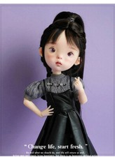 16cm Replacement Wig 1/6 BJD Doll Soft Mohair High Ponytail Hair Girl Women Gift