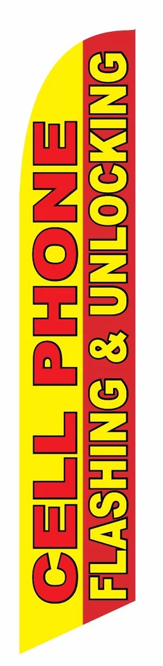 FEATHERFLAGNATION CELL PHONE UNLOCK FULL Sleeve Swooper Flag Feather Flag