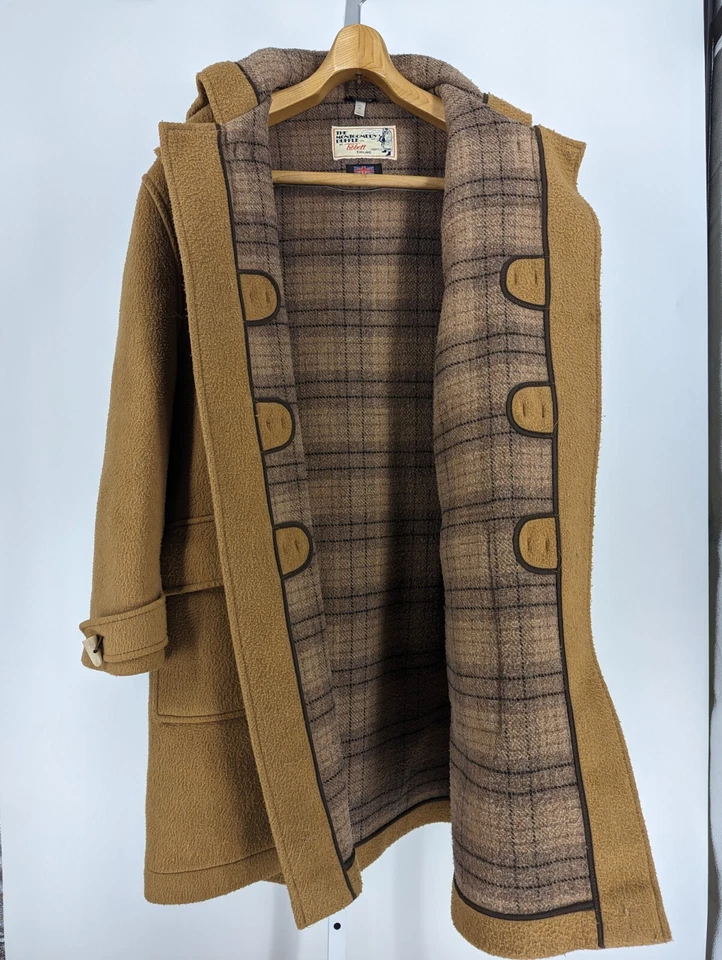 Chaqueta de lona The Montgomery de Tibbett England Horn Toggle línea de franela con capucha Foto 3 de 4
