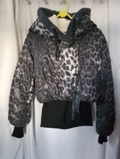 Fur Lined Bomber Jacket With Hood. Size 8. Bnwt