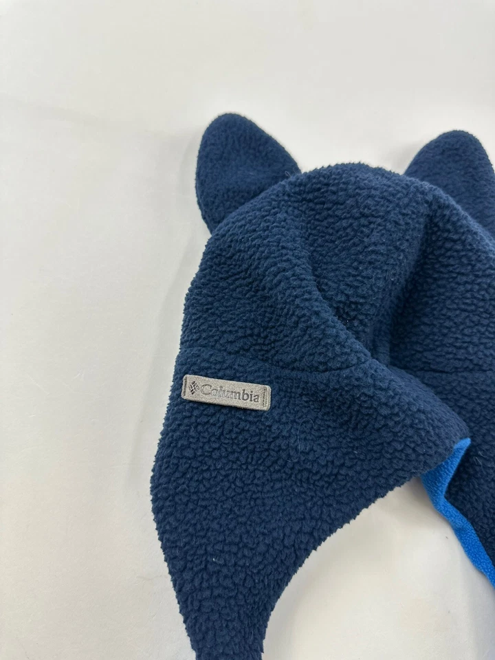 Columbia Beanie Toddler OS Blue Tiny Animal ii Ears Fleece Tie - Image 4 of 4