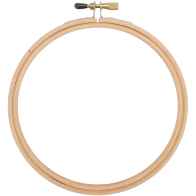 Frank A. Edmunds Wood Embroidery Hoop W/Round Edges 5''-Natural (Pack of 6)