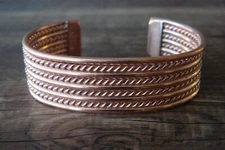 Navajo Native American Jewelry Handmade Copper Bracelet Verna Tahe!