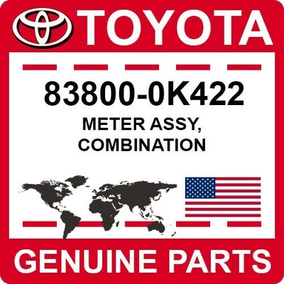 Toyota Genuine 83800-0CD42 Combination Meter Assembly Toyota Genuine 83800-0CD42 Combination Meter Assembly