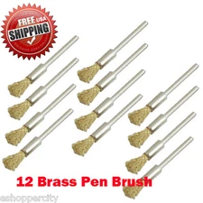 12  Rotary Brass Wire Brush Dremel 8220-2/28 395 4000 1/8" Shank Clean Polish 