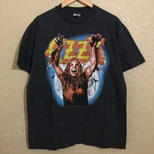 Ozzy Osbourne Rules Tour Concert Faded Black Metal T-Shirt Faded black L (Tag XL