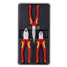 KNIPEX Electro Set, 3 Parts, 160 To 200 Mm, Pliers Set, Tool Set, 00 20 12