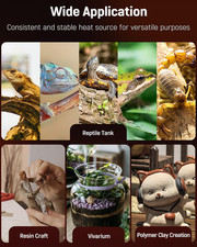 5 W Reptile Heat Pad with Thermostat 5.9 x 5.5 Inch Reptile Heating Pad Under...