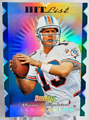 1996 Donruss Dan Marino Hit List Die-Cut Holo /10000 Miami Dolphins