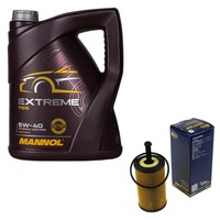 SCT Inspektionspaket 5L Mannol Extreme 5W-40 FüR Peugeot 306 Cabriolet 1.6