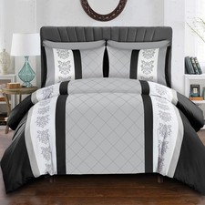 Double Duvet Cover Set King Size Reversible Luxury Quilt Cover Set Bedding Set