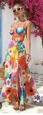 SHEIN Women's Floral Sleeveless Vacation Beach Maxi Dress Size M (6)