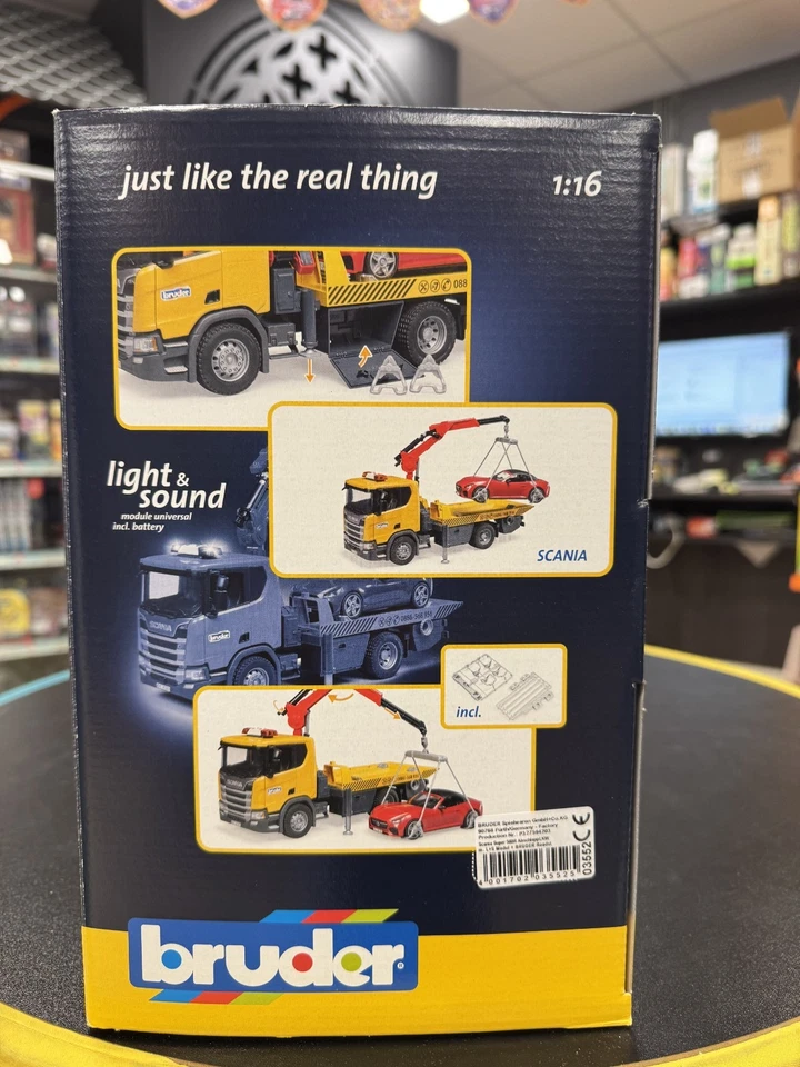 BRUDER 03552-scala 1:16- CAMION SOCCORSO STRADALE SCANIA SUPER 560R - NUOVO - Immagine 4 di 4
