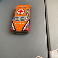 Vintage Japanese Tin Toy Car Rescue Vehicle Showa Era