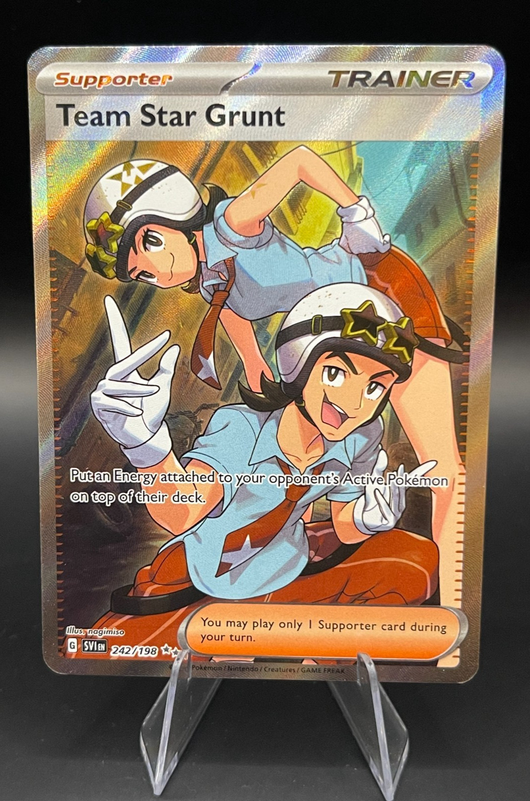 Team Star Grunt 242/198 - Full Art Holo - NM/M - Sv01 Scarlet Violet - Pokémon