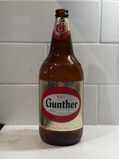 Vintage 50s Gunther Premium Dry Beer Co Baltimore MD Quart Label Beer Bottle