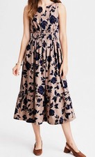 NEW J.Jill MP Medium Petite Carefree Midi Dress Boho Cottagecore Garden Modern