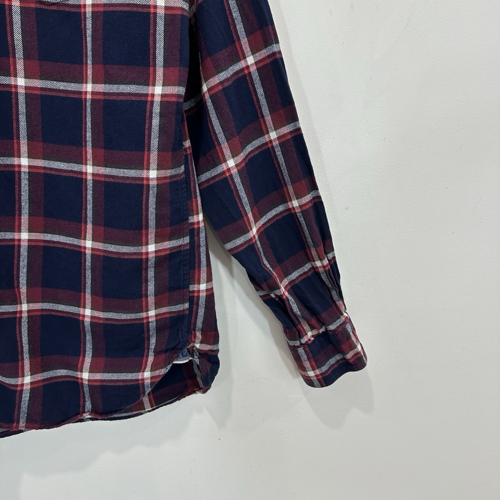 Country Road x Shuttle Notes Shirt Men S Blue/Red Check Button Cotton image 8