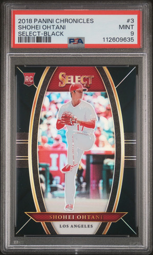 2018 Panini Chronicles Select Shohei Ohtani #3 Black PSA 9