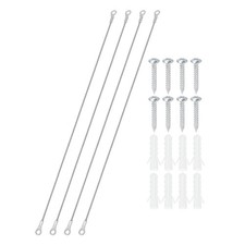 4 Set Cabinet Door Restraint Kit Door Hinge Limiter with Screws 2mm x 50cm