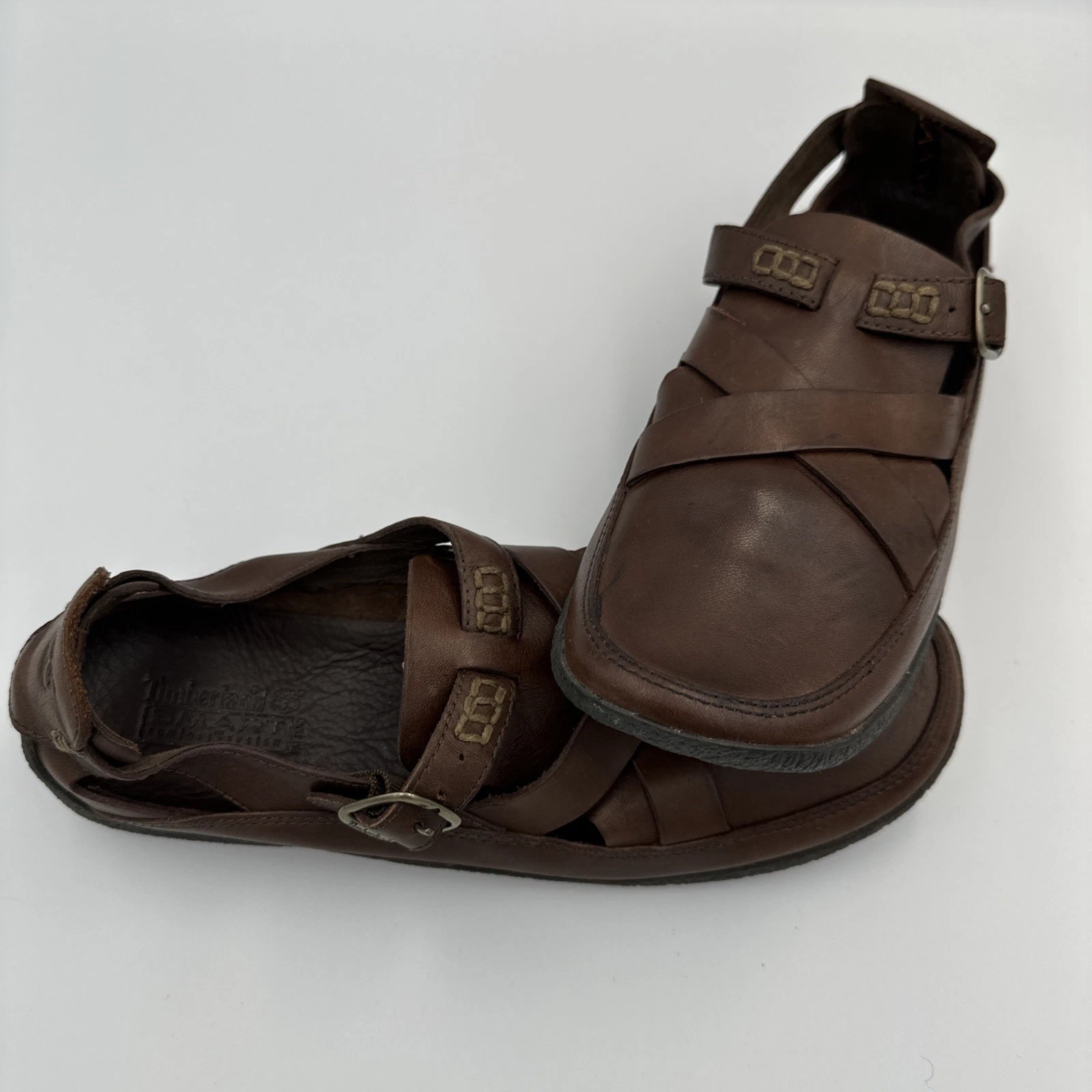 Scarpe Timberland donna misura 8 5 eleganti comode pelle marrone Mary Jane ballerine