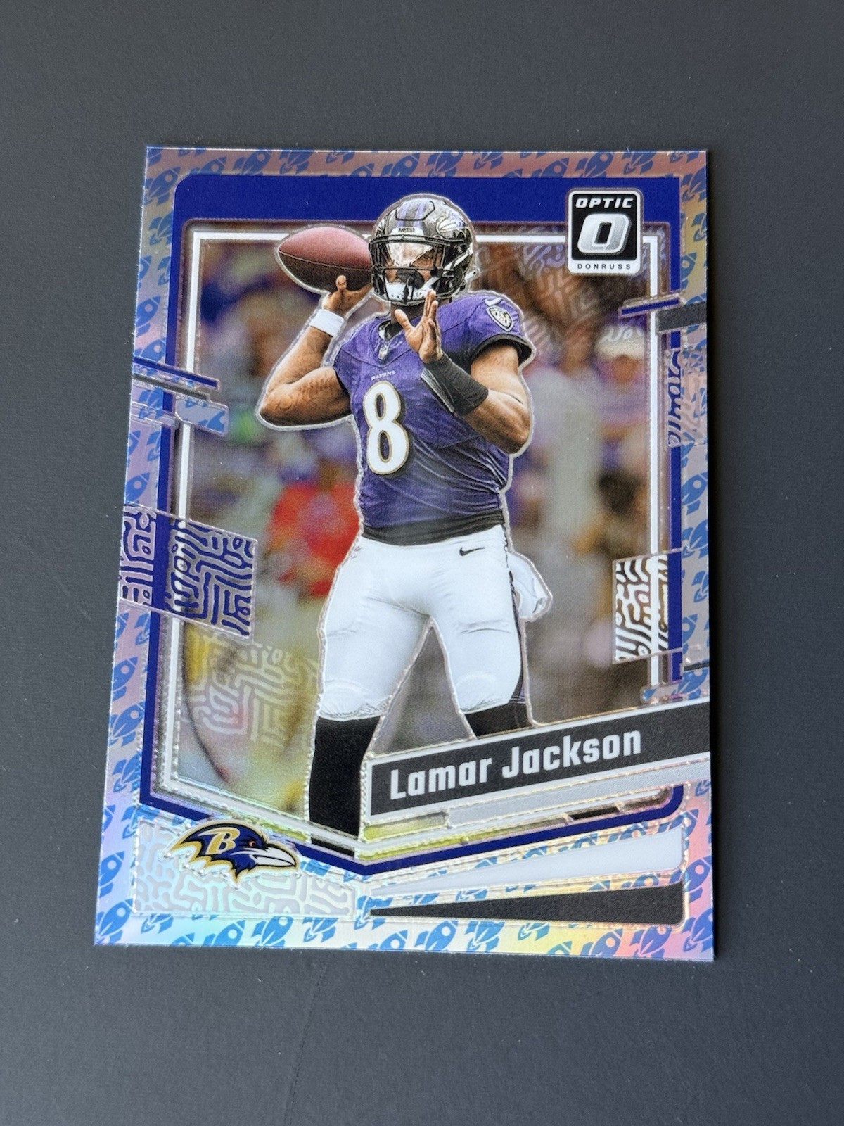 2023 Lamar Jackson Optic Rocket Emoji #14, SP