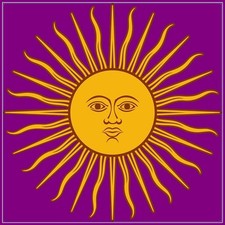 30 Custom Purple Sun Personalized Address Labels