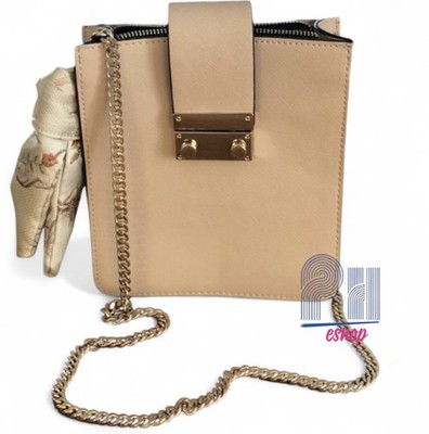 ZARA Crossbody small bag with scarf detail Peach