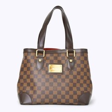 Auth LOUIS VUITTON Hampstead PM Handbag Brown N51205 Damier Gold Hardware Excell