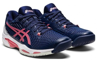 Asics Solution Speed FF 2 1042A136-402 Womens US 5 Peacoat Tennis Shoes RHS5185