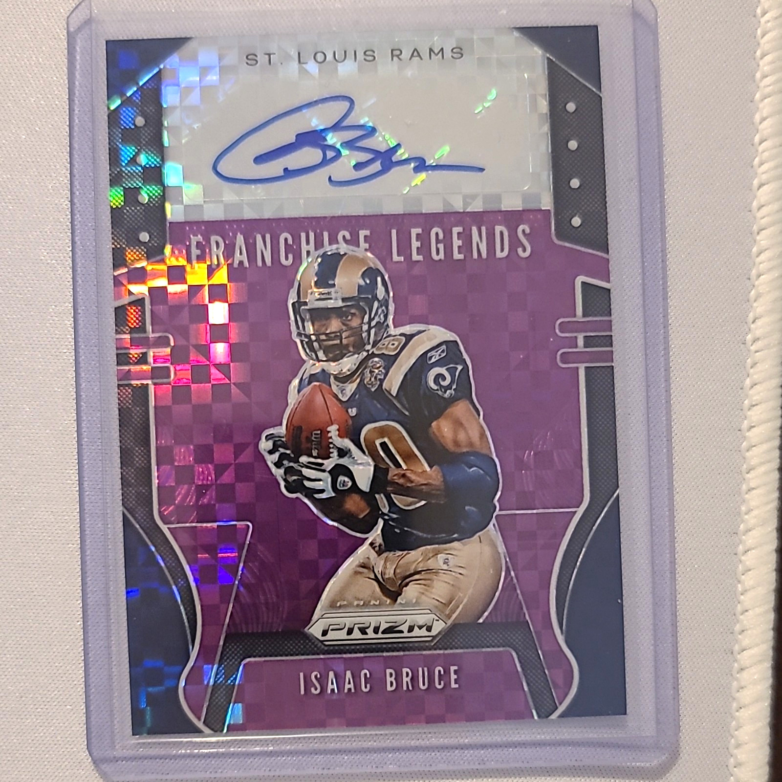 Panini Prizm 2019 Franchise Legends Autographs Isaac Bruce #FR-IB Rams  04/25