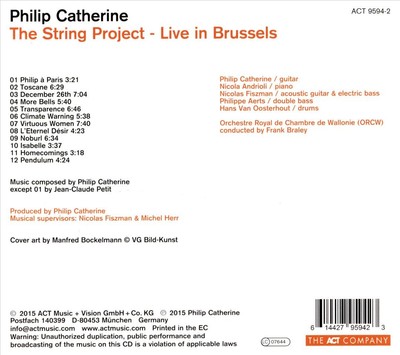 PHILIP CATHERINE - THE STRING PROJECT: LIVE IN BRUSSELS [DIGIPAK] NEW CD