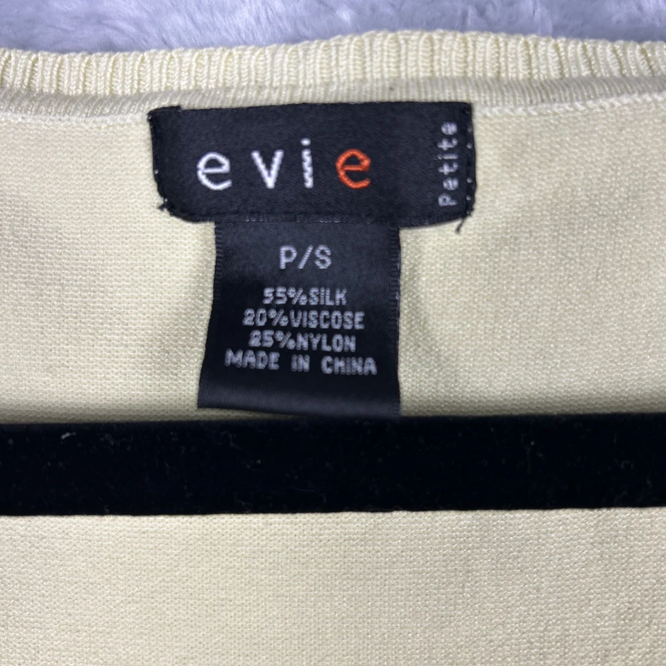 Evie Silk Blend Sleeveless Top Size PS Butter Yellow Stretch Career - Image 2 of 4