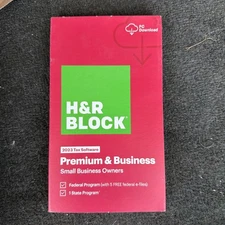 2023 NEW H&R Block Tax Software Premium & Business 2023 PC Only Turbotax HR USA