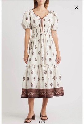 knee length dresses for ladies Moon River Cut Out Halter Floral Print Midi Dress – Elements Berkeley main image 1