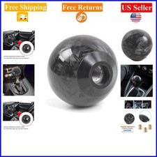 Black Carbon Fiber Spherical Gear Shift Knob For Most Manual Cars