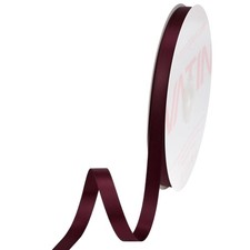 Double Face Burgundy Satin Ribbon 3/8 Inch x 50 Yards Gift Wrapping Bows