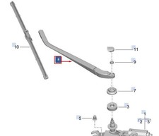 PORSCHE 911 991 Carrera Heckklappen-Fensterwischerarm 9P1955707 NEU ORIGINAL