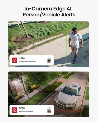 ZOSI 6MP WLAN Überwachungskamera Außen Dual Linse 4MP+2MP Personenerkennung Ton - Bild 4 von 4