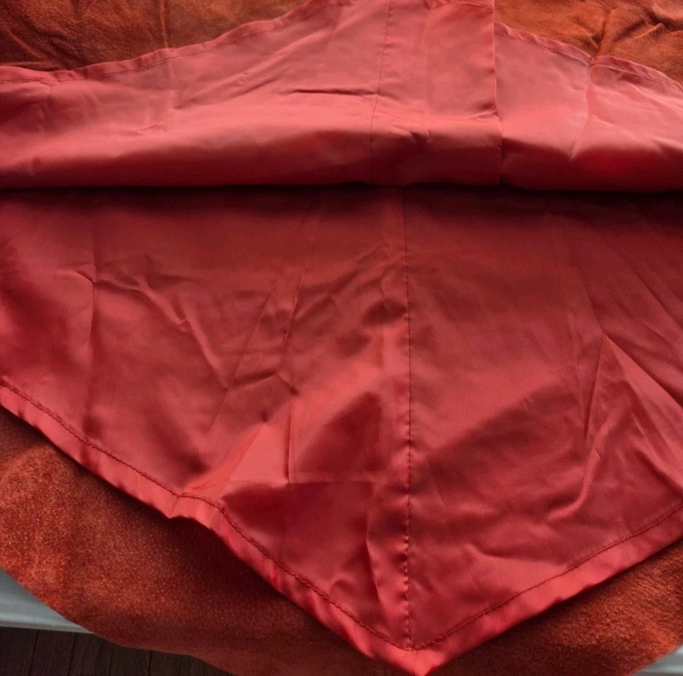 Poncho Diálogo Naranja Quemado Gamuza Cuero Mujer Talla L Pull Over Capa Foto 4 de 4