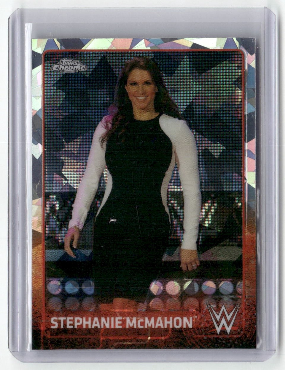 2015 Topps Chrome WWE #67 Stephanie McMahon Atomic Refractor