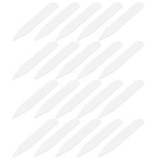 100Pcs Plastic Collar Stays, 2.6"x0.4" LxW Dress Shirt Collar Inserts, White